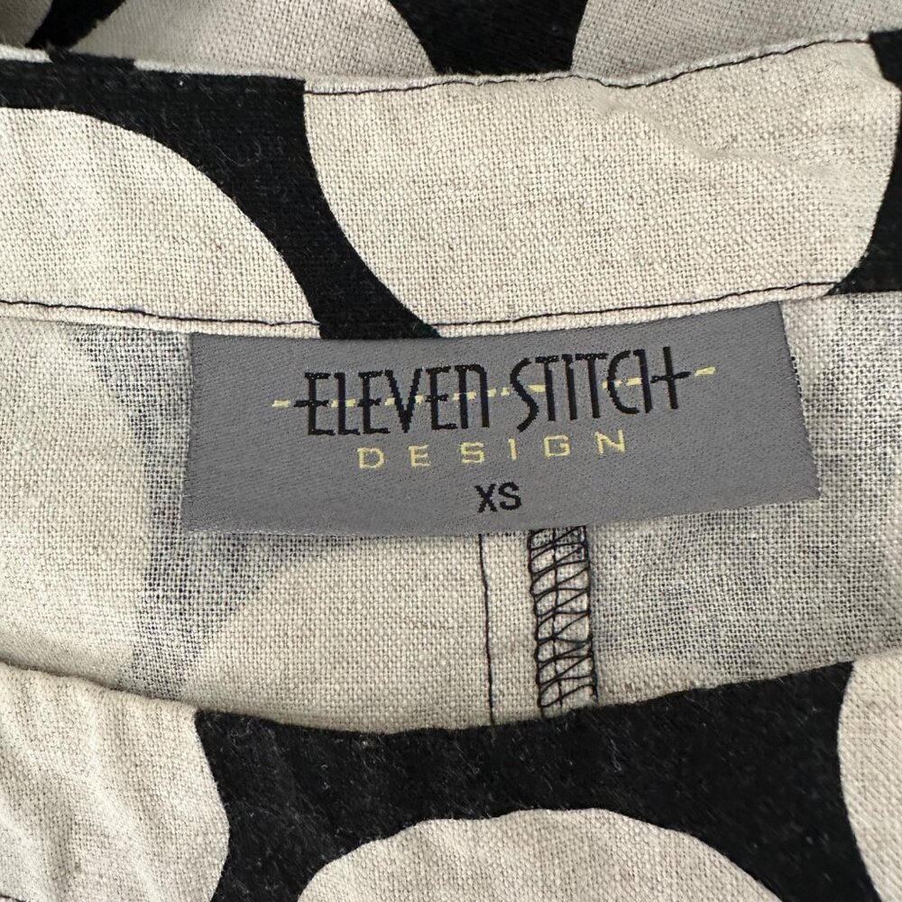 Eleven Stitch Design Pullover Bubble Short Dress Sleeveless Flax Blend Beige Pol - Picture 9 of 12